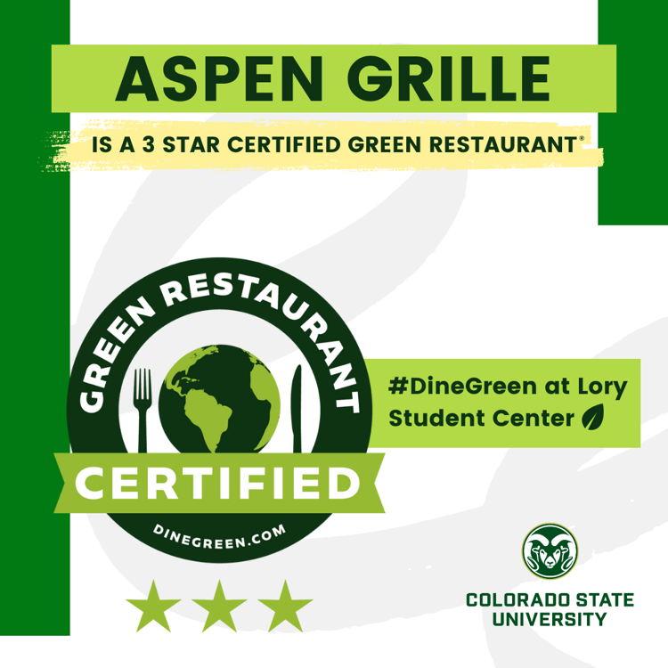 Aspen Grille Earns 3 Star Green Restaurant Certification